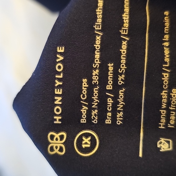 Honeylove Black Seamless Bra. Size 1X. Bonnet Cup. - Picture 5 of 5